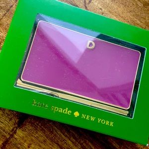 Monogram Kate Spade business card holder letter”D”